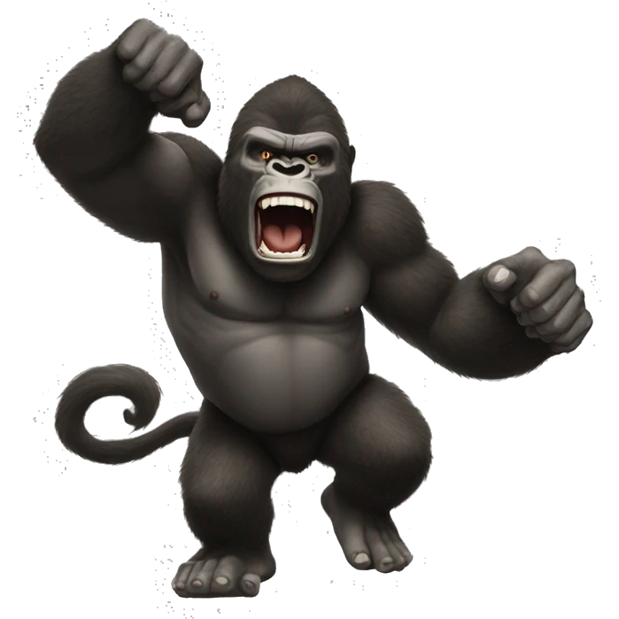 king kong breaking a la emoji
