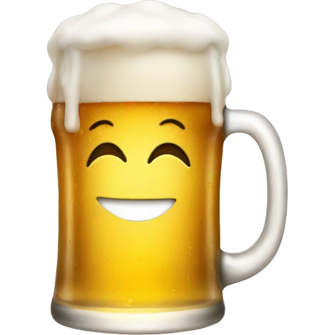 Smile face with a beer emoji