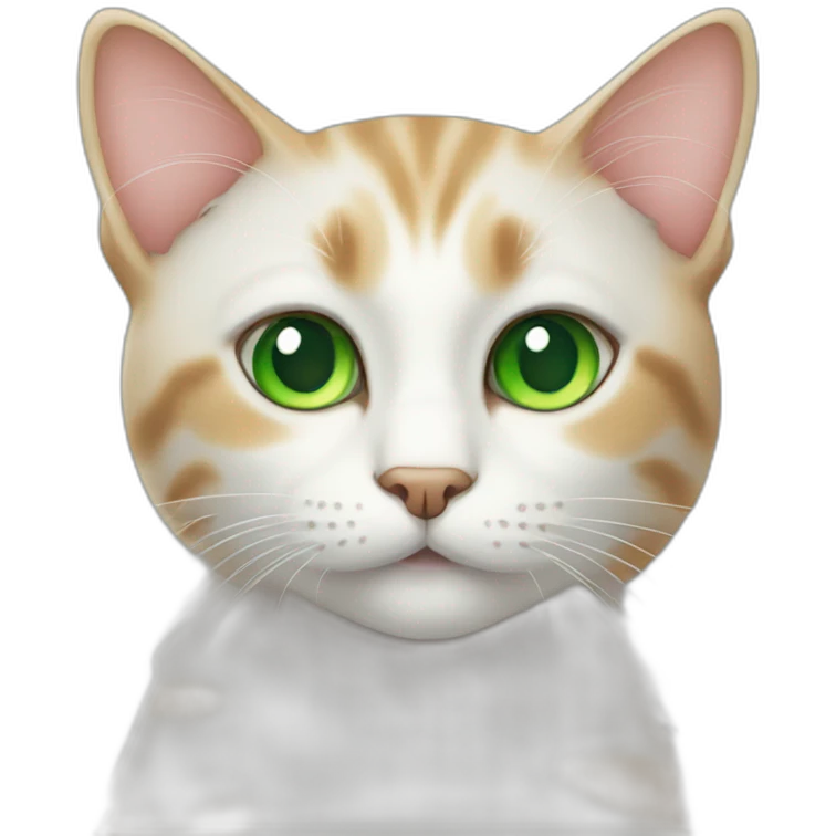 Cat with green eyes emoji