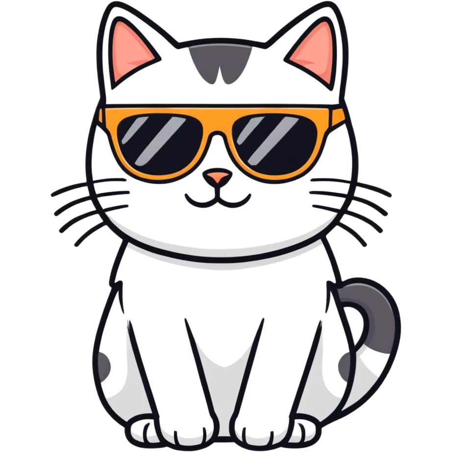 Cat with sunglasses emoji