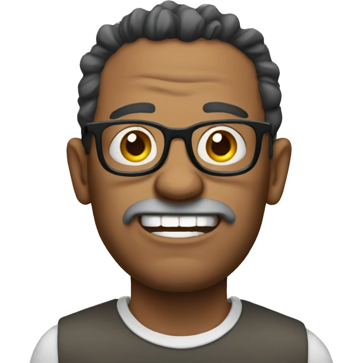 ugly man with round glasses emoji