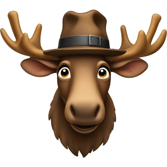 Moose with a hat emoji