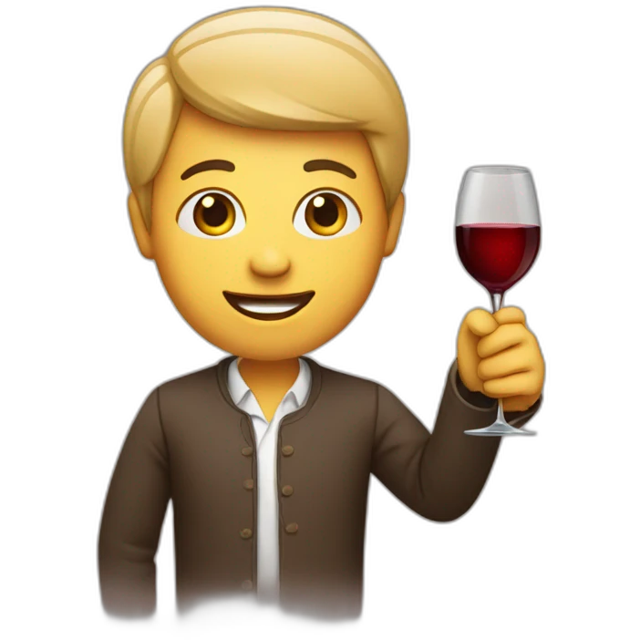 Person holding a wine emoji