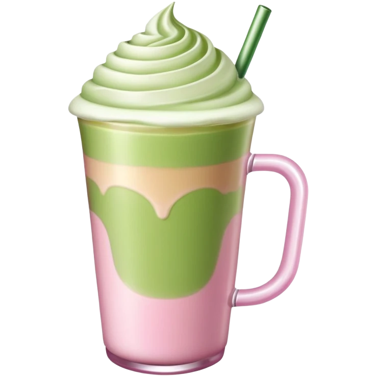 matcha latte pink aesthetic emoji