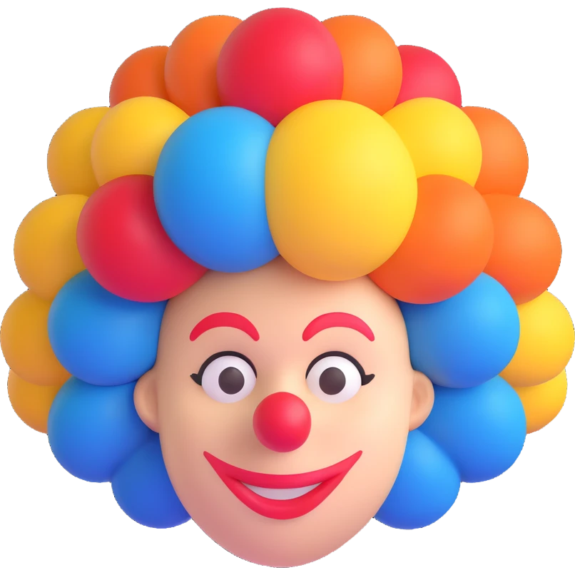 clown's wig emoji