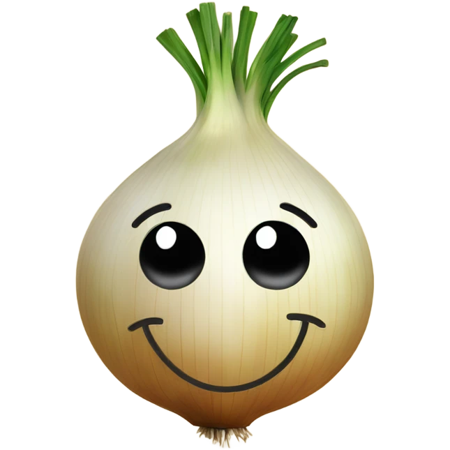 onion with smiley face emoji