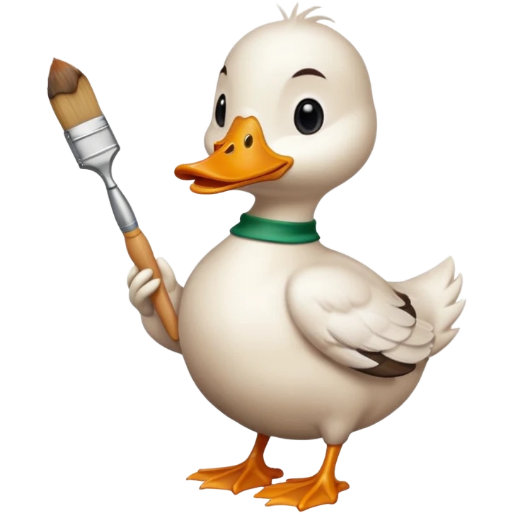 pato artista blanco emoji