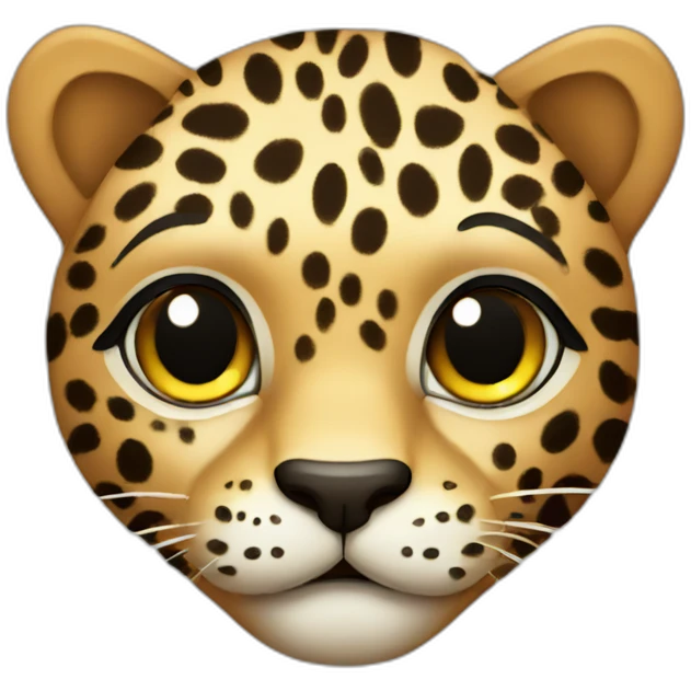 cute leopard emoji