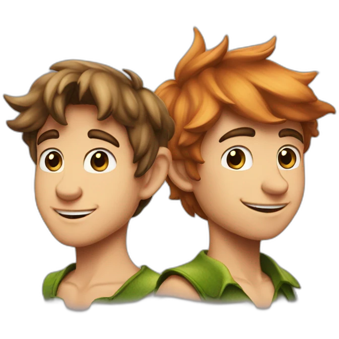 peter pan and garfio emoji