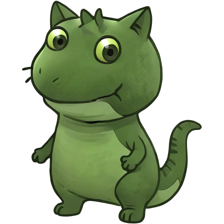 Cat on Dinosaur emoji