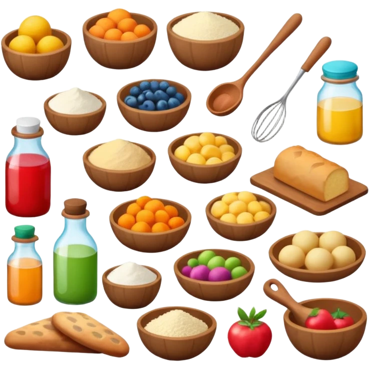 aethetic baking ingredients emoji