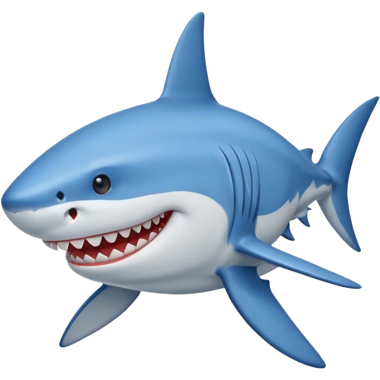 cartoonist blue shark wearing shirt emoji