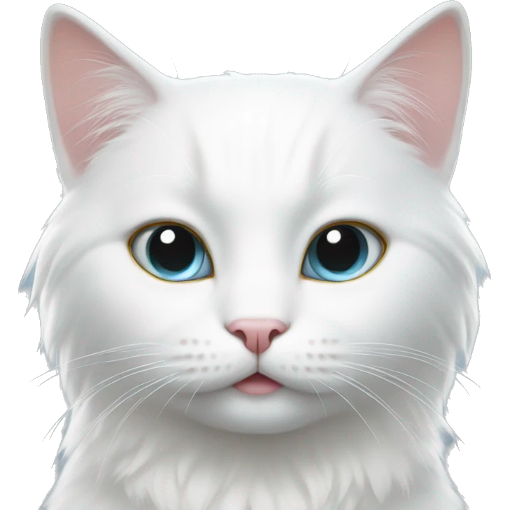 White cat with halo  emoji
