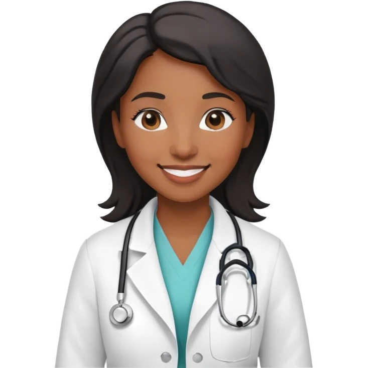 female black physician emoji