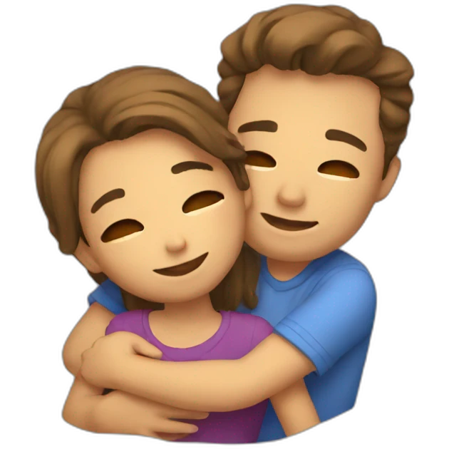 Couples cuddling emoji