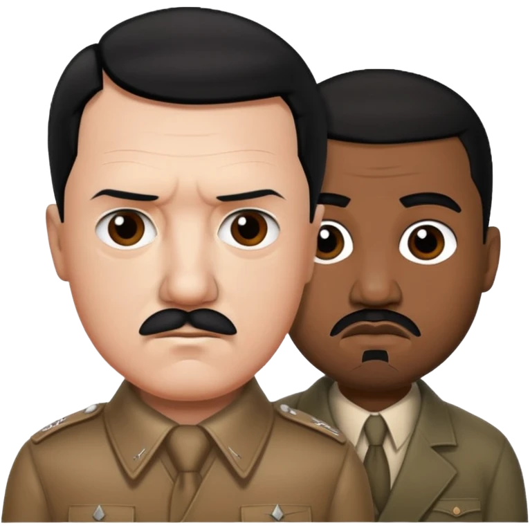 Hitler and Kanye west make Hitler black hair  emoji