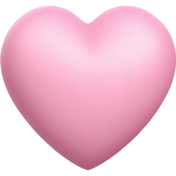 Soft Pink Heart Shape 3d emoji