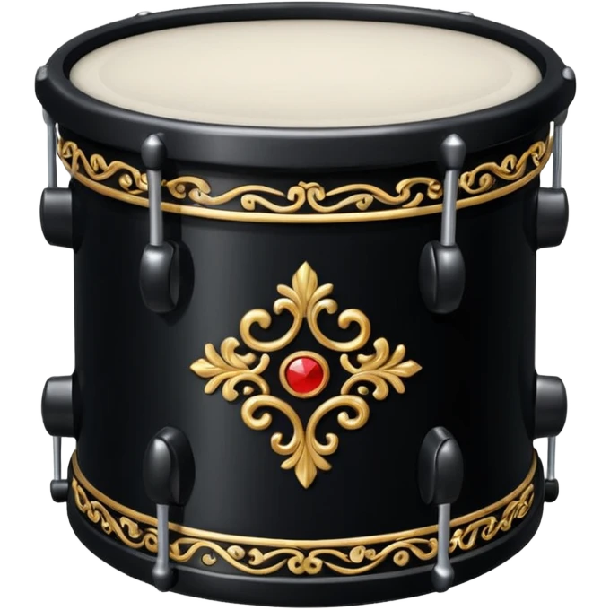 Decorative Drum black  emoji