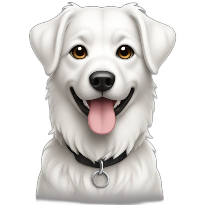 Chien border colis blanc et noir emoji