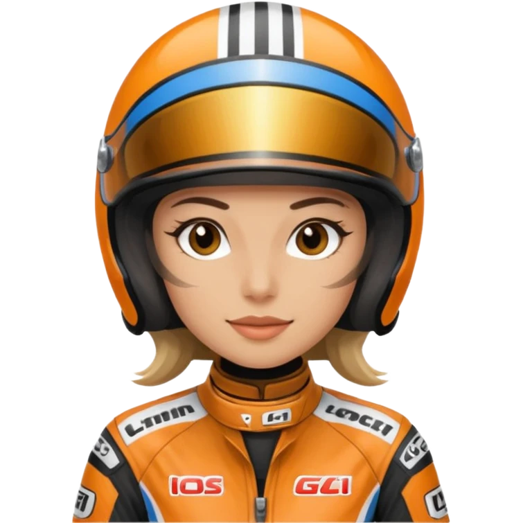 female motorcycle racer emoji