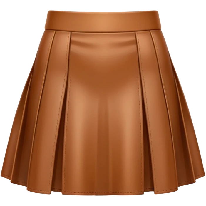 Mini Brown leather skirt emoji