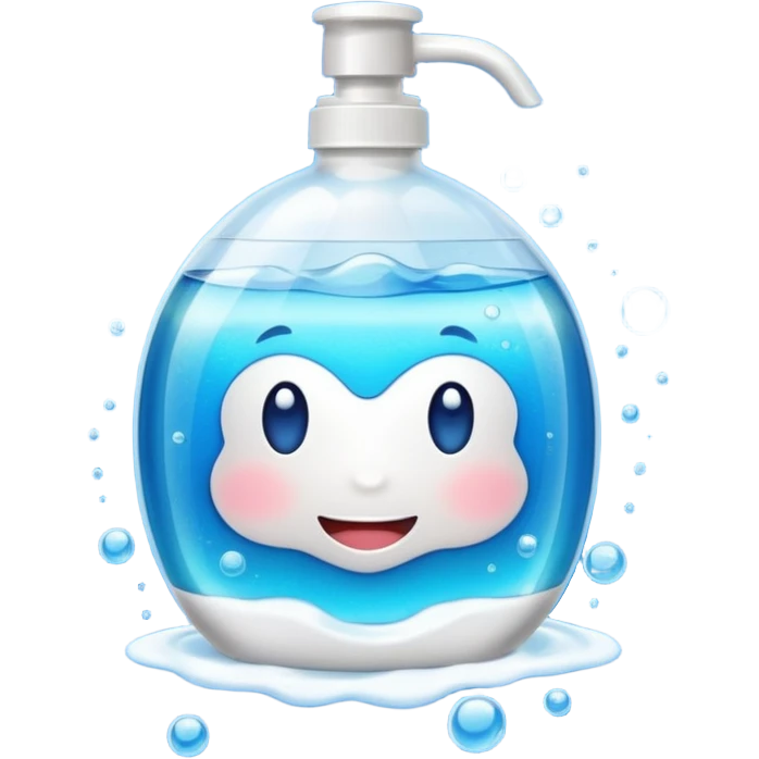 Dishwashing liquid blue color emoji
