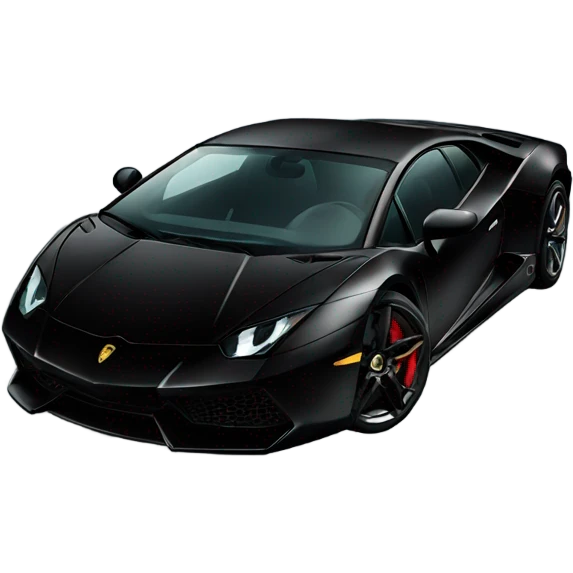 black lamborghini emoji