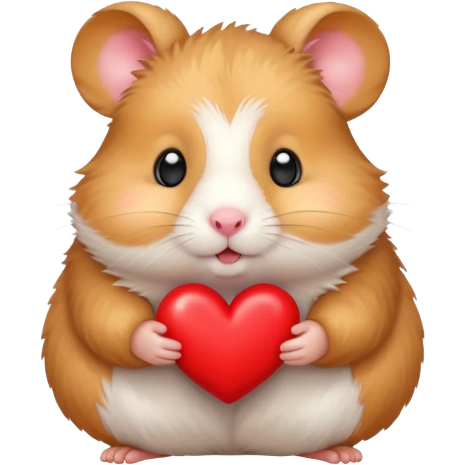 Hamster blowing a red heart emoji