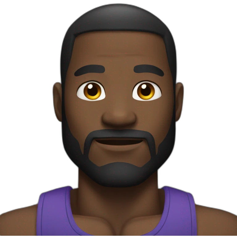 a black man with huge muscles emoji