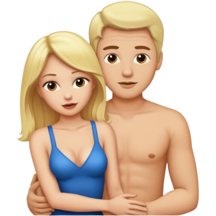 A blonde women and a man having sex doggy style emoji