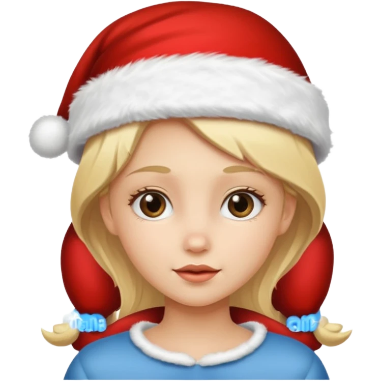 Blondie girl santa clauss emoji