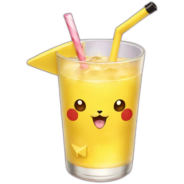 Pikachu drink  emoji