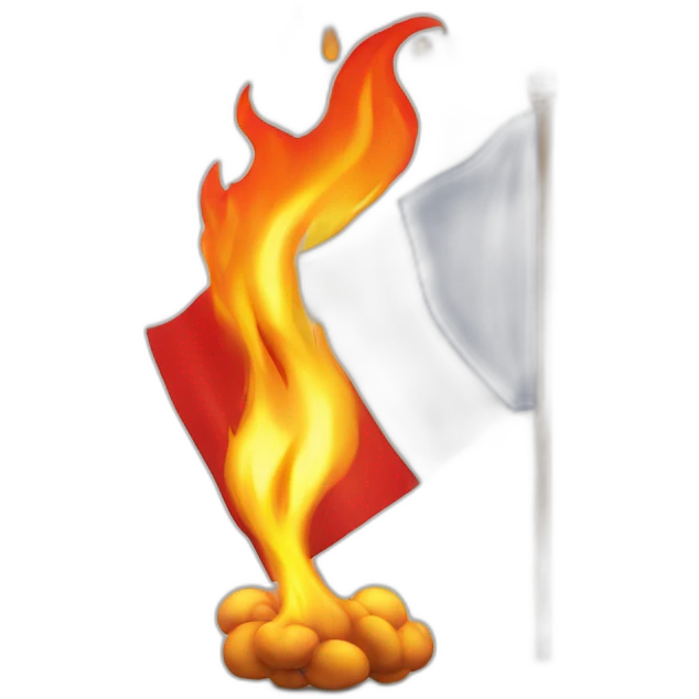 French flag on fire emoji