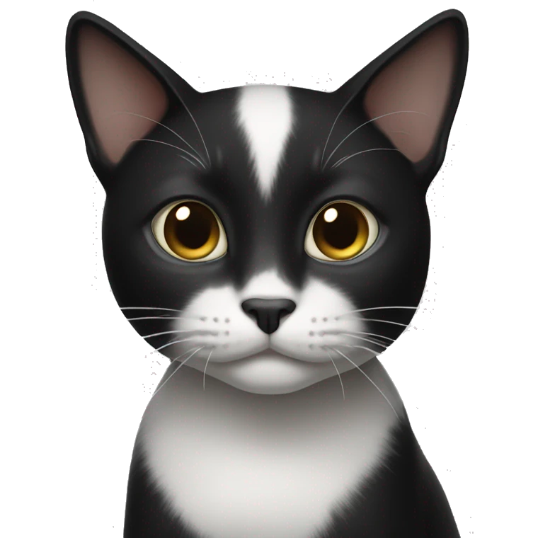 Black and white cat  emoji