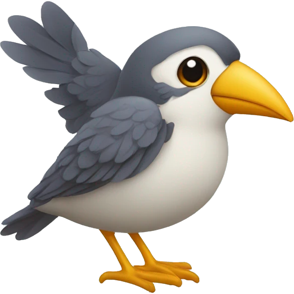 Oiseau qui fait un bisou emoji