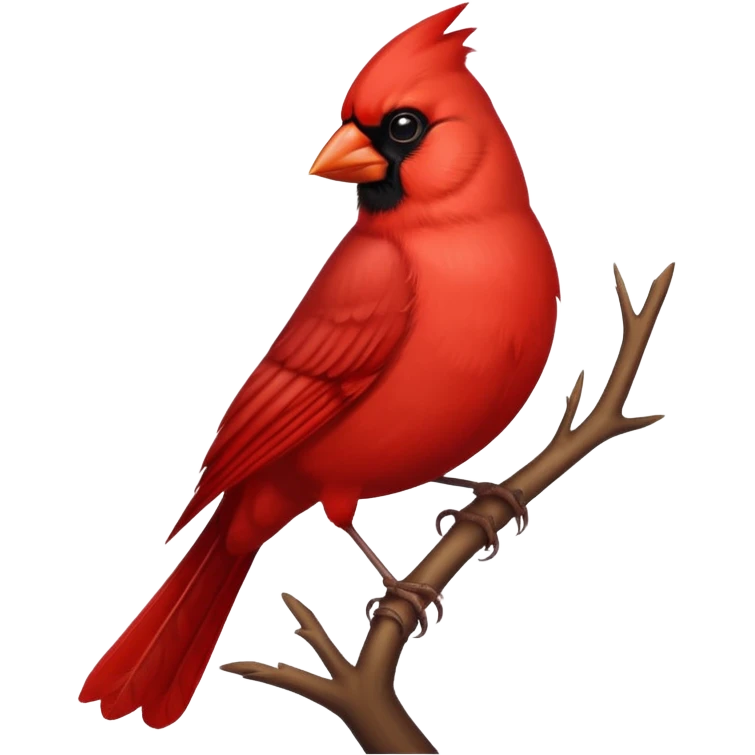 red cardinal bird emoji