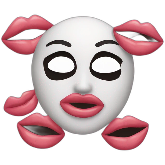 kiss mask emoji