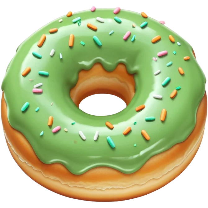 rococo regency pastel green donut emoji