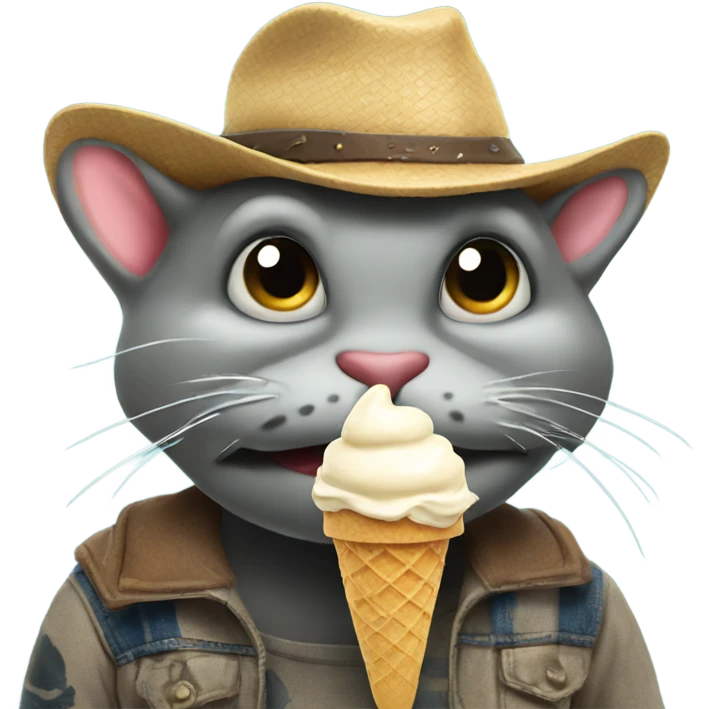 Hillbilly catfish eating ice cream  emoji