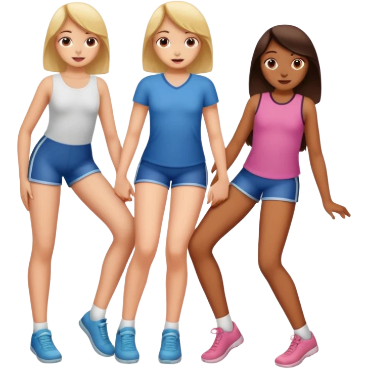 Mans head between 1 girls legs emoji