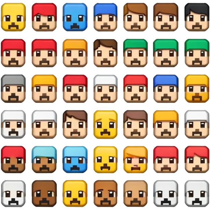 эмодзи в стиле майнкрафта  emoji