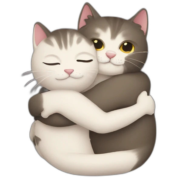 Cat hug emoji
