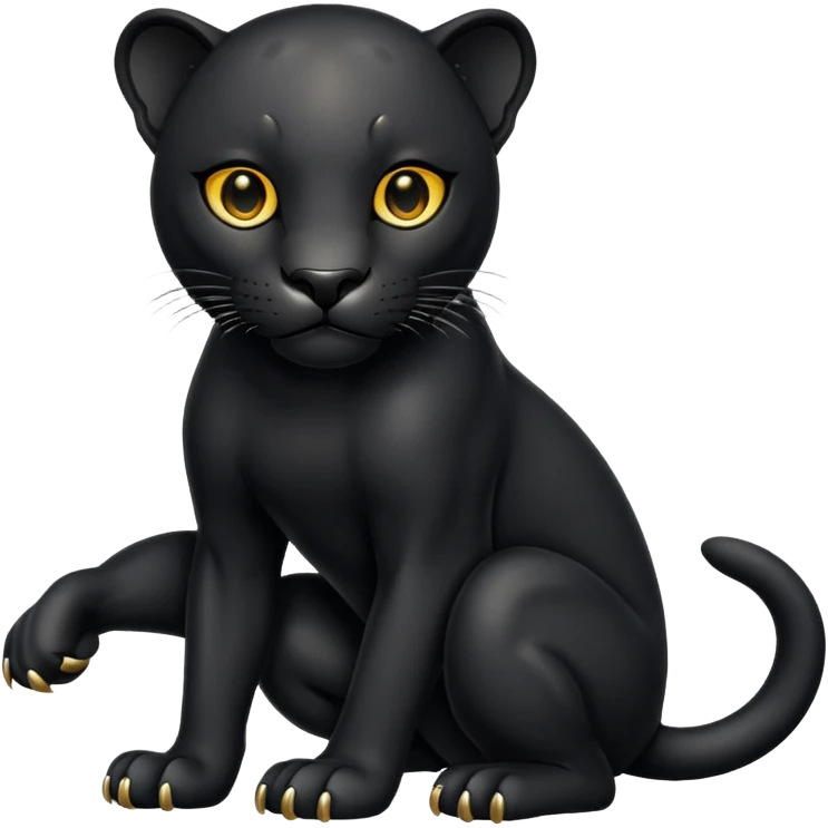 Black jaguar, similar to the traditional iPhone emoji. emoji