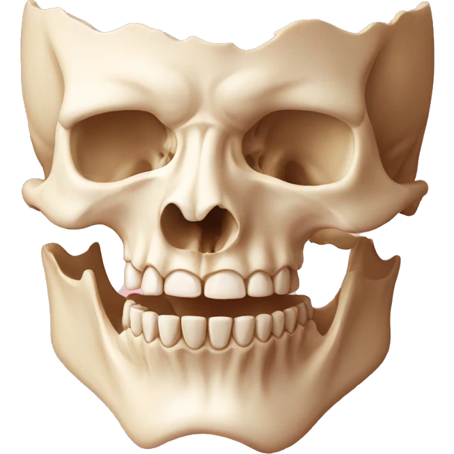 masseter jaw muscle on skull emoji