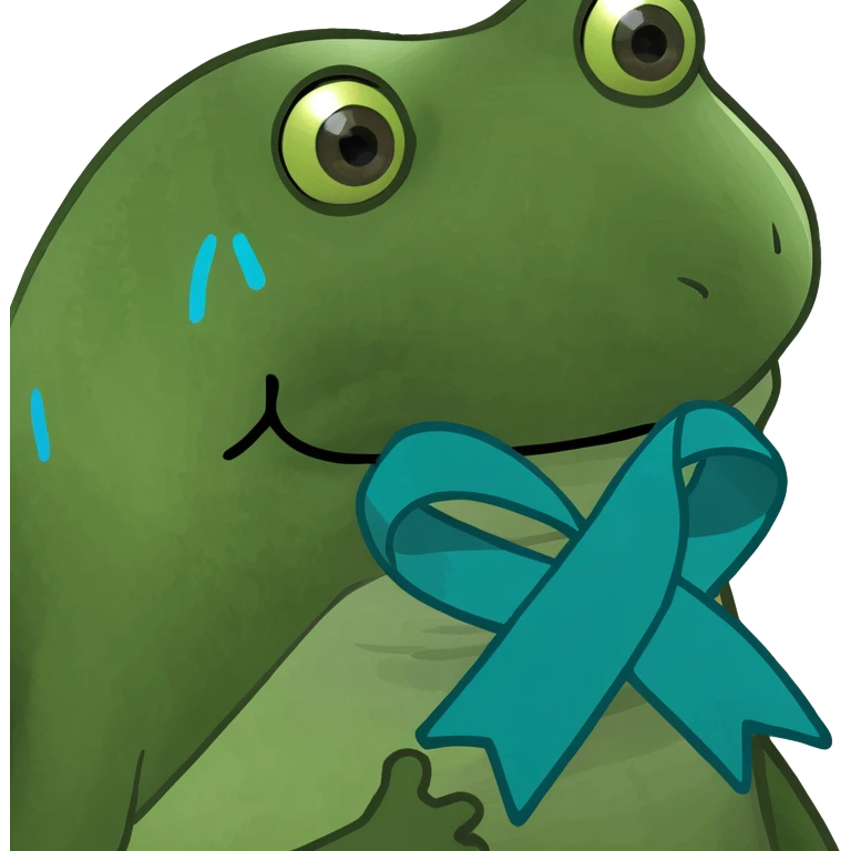 Turquoise awareness ribbon  emoji