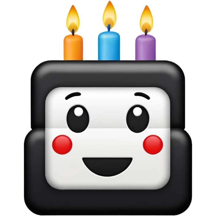 birthday sign in black and white  emoji