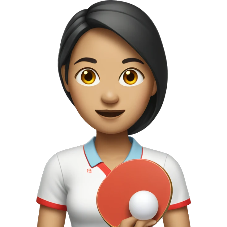 Thai woman with ping pong   emoji