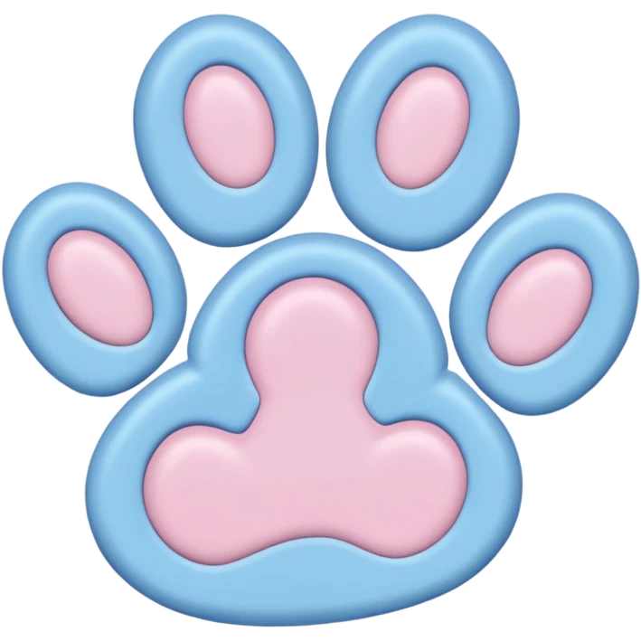 a pastel pawprint emoji