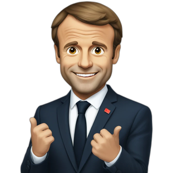 Emmanuel Macron seul emoji