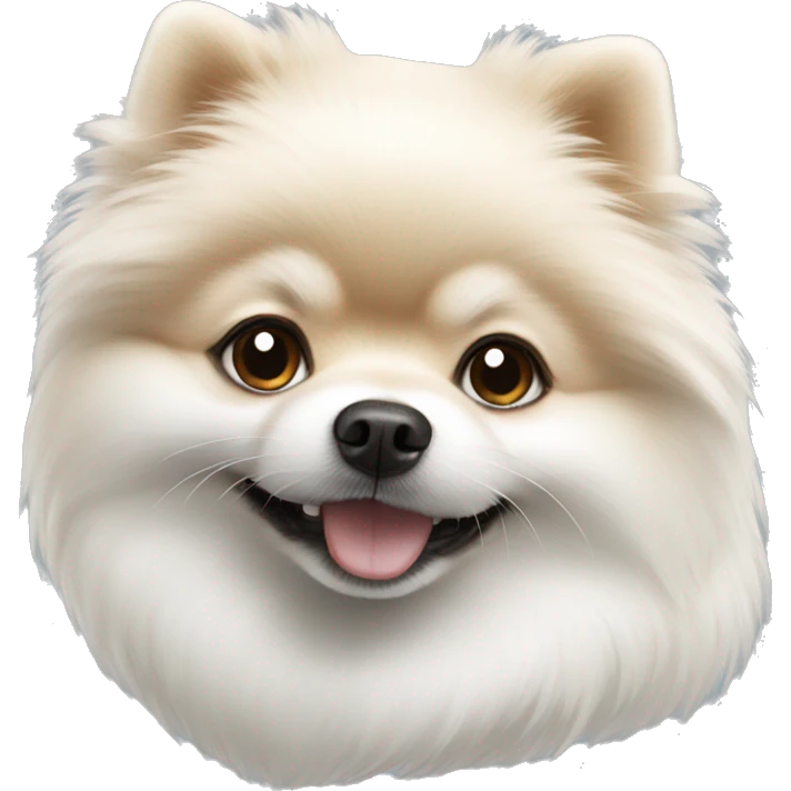 Two white Pomeranian  emoji